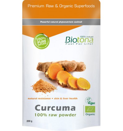 Curcuma Biotona raw powder bio 200 gram kopen
