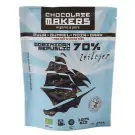 Chocolatemakers Bio chocozeiltjes puur 70% met zeezout en nibs 100 gram