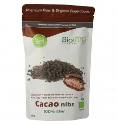 Biotona Cacao raw nibs 300 gram | Superfoodstore.nl