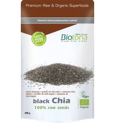 Biotona Black chia raw seeds 400 gram | Superfoodstore.nl