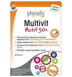 Physalis Multivit actif 50+ 30 tabletten | Superfoodstore.nl