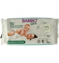 Bambo Nature wet wipes 50 stuks | Superfoodstore.nl