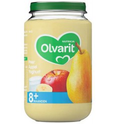 Olvarit Peer appel yoghurt 8M53 200 gram | Superfoodstore.nl