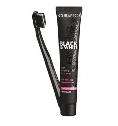 Curaprox Black is white tandpasta whiten + tandenb ultr sft