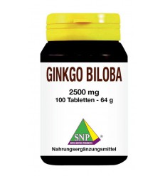 Voedingssupplementen SNP Ginkgo biloba 2500 mg 100 tabletten