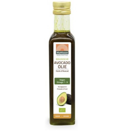 Mattisson biologische avocado olie virgin 250 ml