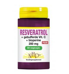 NHP Resveratrol 200 mg/Vitamine C/Bioperine puur 60 vcaps |