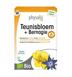 Physalis Teunisbloem & bernagie biologisch 60 capsules