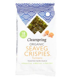 Clearspring Seaveg crispies turmeric 4 gram | Superfoodstore.nl