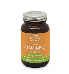 Mattisson Vegan vitamine D3 25 mcg/1000IE 120 vcaps |