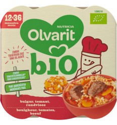 Olvarit Bulgur tomaat rundvlees 12M210 biologisch 230 gram