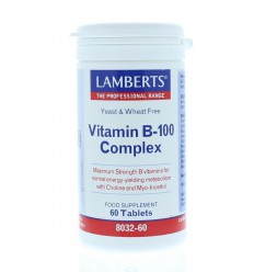 Lamberts Vitamine B100 complex 60 tabletten | Superfoodstore.nl
