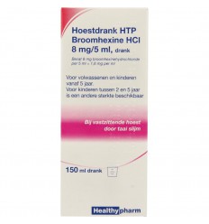 Hoest Healthypharm Broomhexine hoestdrank 8 mg 150 ml kopen