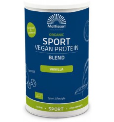 Mattisson Organic sport vegan protein blend vanille 500 gram