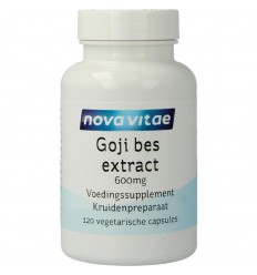 Nova Vitae Goji bes extract 600 mg 120 vcaps | Superfoodstore.nl