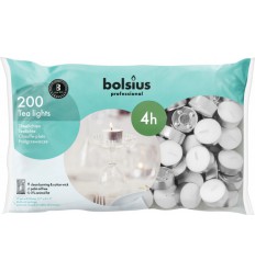 Bolsius Theelicht 16/38 wit 200 stuks | Superfoodstore.nl