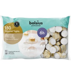 Bolsius Waxinelicht 16/38 wit 150 stuks | Superfoodstore.nl