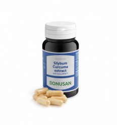 Bonusan Silybum curcuma extract 60 capsules | Superfoodstore.nl