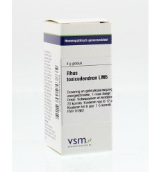 Artikel 4 enkelvoudig VSM Rhus toxicodendron LM6 4 gram kopen