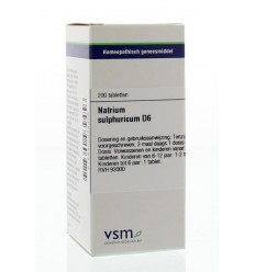VSM Natrium sulphuricum D6 200 tabletten