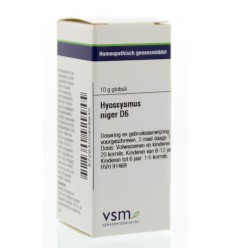 Artikel 4 enkelvoudig VSM Hyoscyamus niger D6 10 gram kopen
