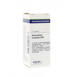 VSM Anacardium orientale D30 10 gram globuli