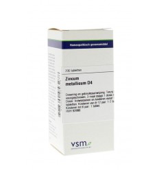 Artikel 4 enkelvoudig VSM Zincum metallicum D4 200 tabletten