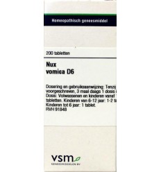 Artikel 4 enkelvoudig VSM Nux vomica D6 200 tabletten kopen