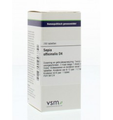 Artikel 4 enkelvoudig VSM Sepia officinalis D4 200 tabletten