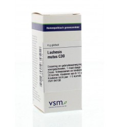 Artikel 4 enkelvoudig VSM Lachesis mutus C30 4 gram kopen