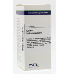 Artikel 4 enkelvoudig VSM Kalium bichromicum D6 200 tabletten