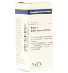 VSM Kalium bichromicum D200 4 gram globuli