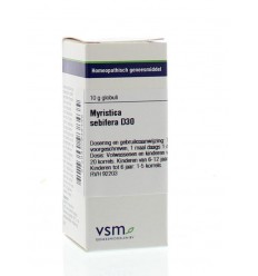 VSM Myristica sebifera D30 10 gram globuli