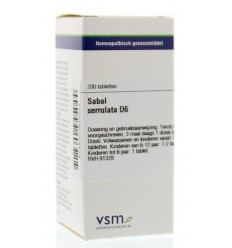 Artikel 4 enkelvoudig VSM Sabal serrulata D6 200 tabletten kopen