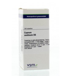 Artikel 4 enkelvoudig VSM Cuprum aceticum D6 200 tabletten kopen