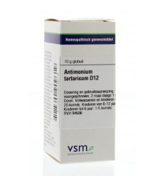 VSM Antimonium tartaricum D12 10 gram globuli