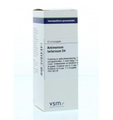 Artikel 4 enkelvoudig VSM Antimonium tartaricum D4 20 ml kopen
