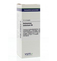 VSM Antimonium tartaricum D6 20 ml druppels