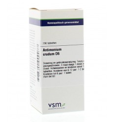 Artikel 4 enkelvoudig VSM Antimonium crudum D6 200 tabletten
