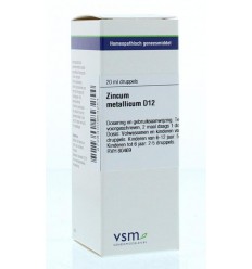 VSM Zincum metallicum D12 20 ml druppels