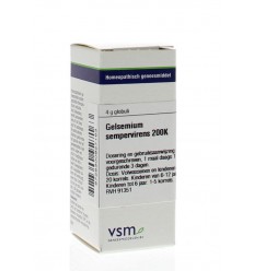Artikel 4 enkelvoudig VSM Gelsemium sempervirens 200K 4 gram