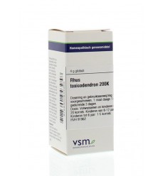 VSM Rhus toxicodendron 200K 4 gram globuli
