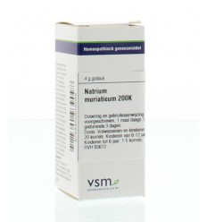VSM Natrium muriaticum 200K 4 gram globuli