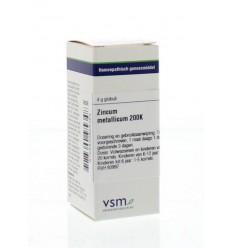VSM Zincum metallicum 200K 4 gram globuli