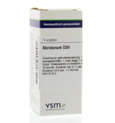 Artikel 4 enkelvoudig VSM Abrotanum D30 10 gram kopen