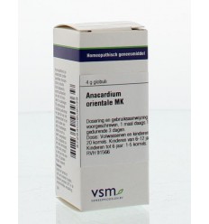 VSM Anacardium orientale MK 4 gram globuli