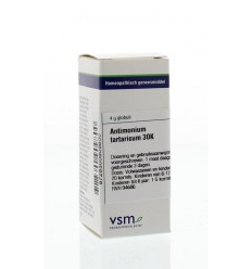 VSM Antimonium tartaricum 30K 4 gram globuli