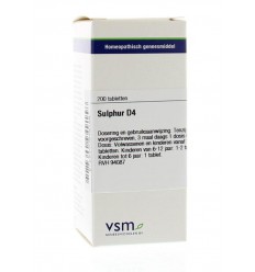 Artikel 4 enkelvoudig VSM Sulphur D4 200 tabletten kopen