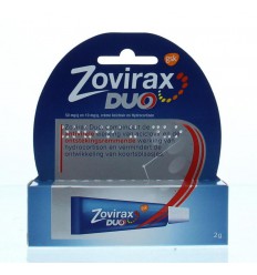 Lippenbalsem Zovirax Cream duo 2 gram kopen