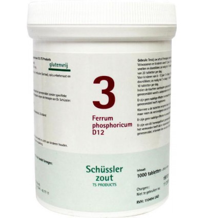Pfluger Ferrum phosphoricum 3 D12 Schussler 1000 tabletten